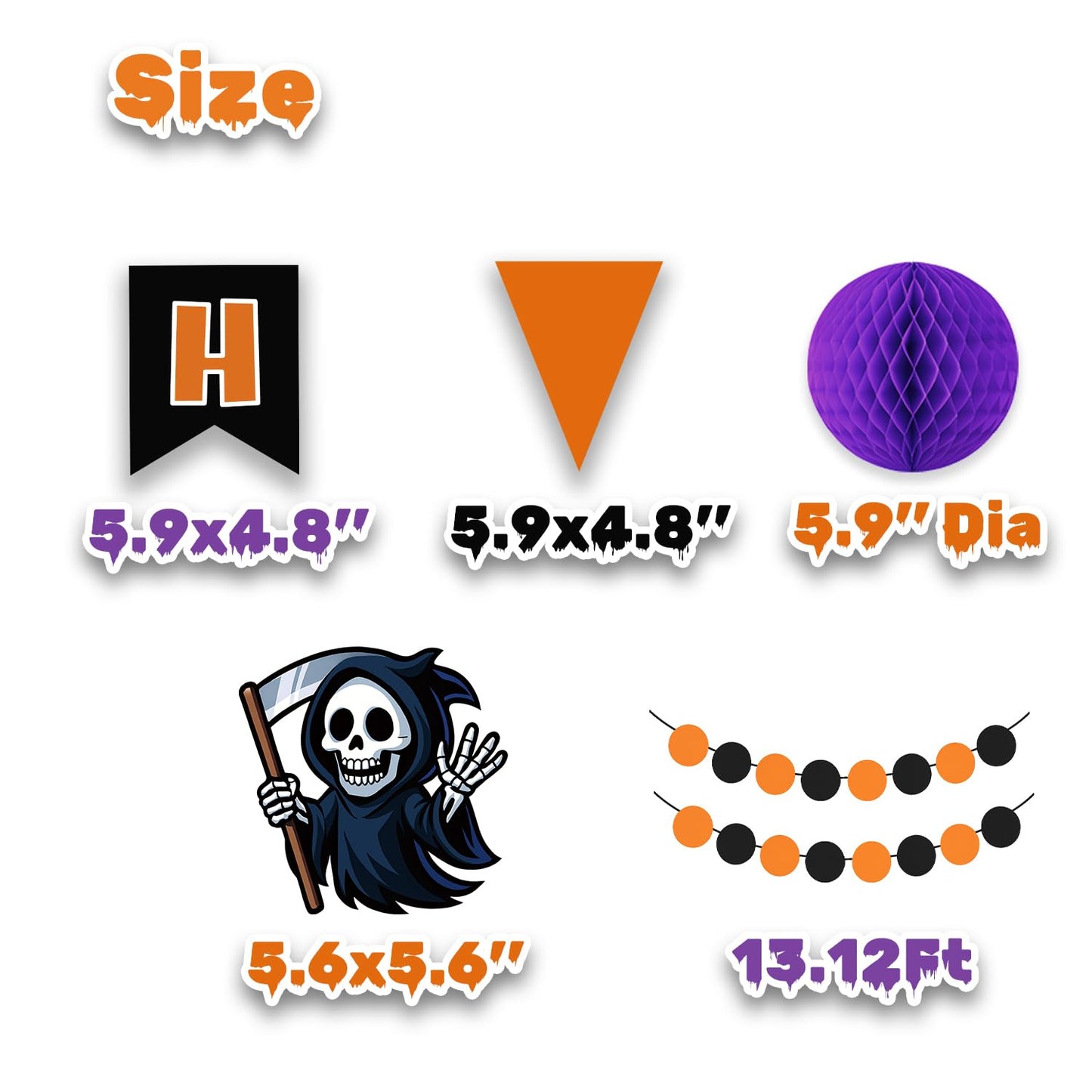 Happy Birthday Halloween Banner Set - Halloween Party Decorations Kit for Birthday Party Supplies, Indoor/Outdoor Hanging Banners, Classroom, Home Decor