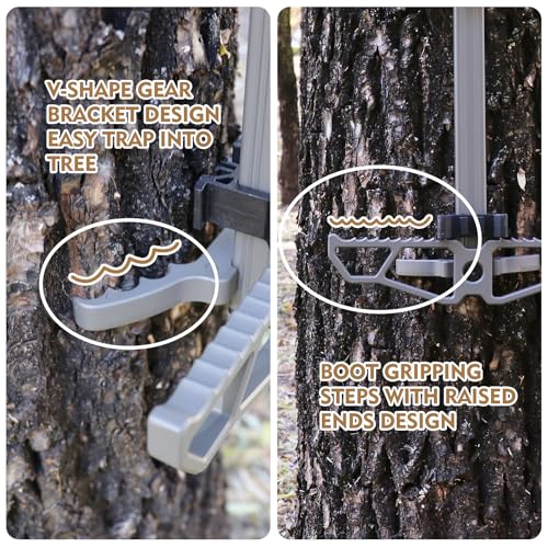Panbofoda Climbing Sticks,Aluminum Non-Slip Hunting Climbing Steps,Lightweight Tree Climbing Hunting Gear Hunting Accessor...