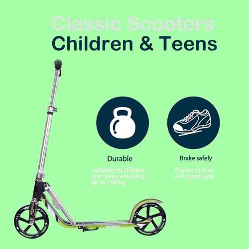 Adult Scooter - Folding, Adjustable Height, Big Wheels, Lightweight All-Aluminum Frame | Suitable for Teens 12+ | 240lbs Weight Limit