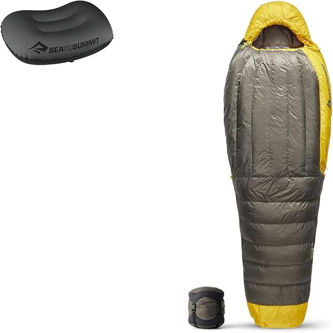 Sea to Summit Sleep System: Aeros Ultralight Pillow and Spark Down Sleeping Bag