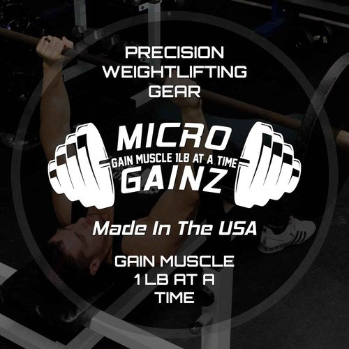 Micro Gainz Dumbbell Fractional 2.5 lb Weight Plate, Ideal for Micro Loading, (Choose Color) 2 Piece Fractional Weight Plates, Designed for Dumbbell Training, Made In USA (Black)