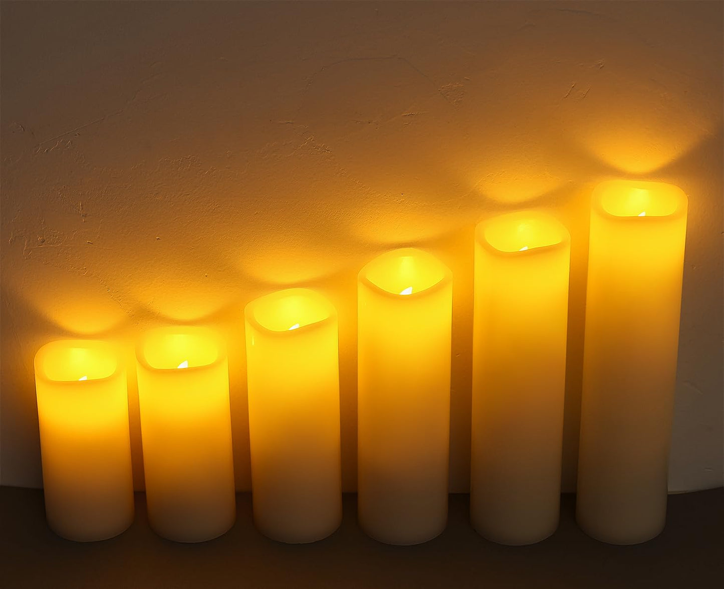 UniEasy Halloween Flameless Candles Battery Operated LED Candles with Timer and Remote, Pack of 9 Real Wax Pillar Candles Flickering Candle for Home & Holiday Romantic Decor