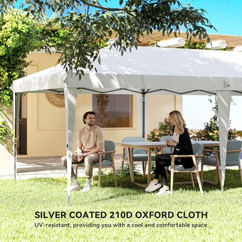 Outsunny 10' x 20' Pop Up Canopy Tent with 4 Sidewalls, Heavy Duty Tents for Parties, Outdoor Instant Gazebo with Carrying...