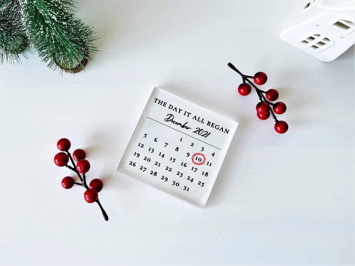 Personalized Calendar Gift Keepsake - Romantic Gift, Wedding Gifts, Gift for Him, Gift for Anniversary, Couples Gift, Gifts for Wife and Husband Memorial Keepsake