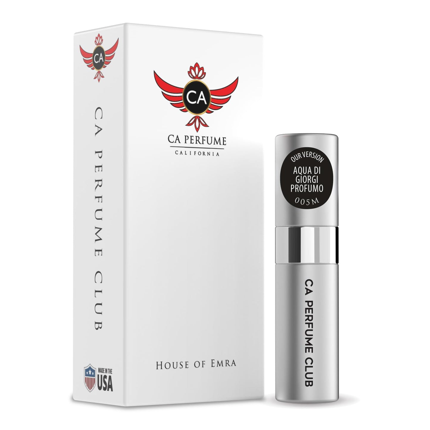 CA Perfume Impression of Aqua Di Giorgi Profumo For Men Fragrance Concentrated Long Lasting Eau de Parfum Spray Refillable Atomizer Bottle 0.27 Fl Oz/8ml-X1