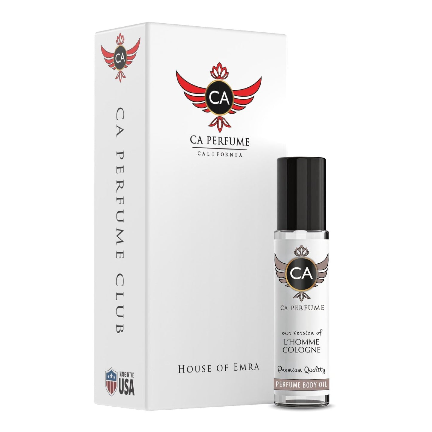 CA Perfume Impression of L’homme Cologne Eau De Parfum Aromatic Spicy Scent Long Lasting Cologne for Men Travel Size TSA Ready for Day and Night Wear 0.33 Fl Oz 10ml