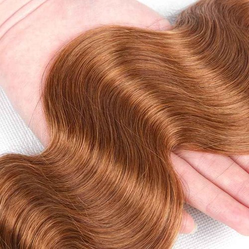 Habiliana Bundles Human Hair 20 22 24 Inch Body Wave 30 Light Brown Human Hair Bundles 11A Unprocessed Brazilian Virgin Quick Weave Hair Extensions for Black Women