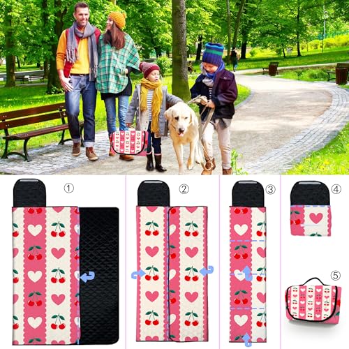 Poedist Extra Large Picnic Blanket Waterproof,80"x 80"Foldable Machine Washable Beach Blanket,Outdoor Blanket for 6-8 Adul...