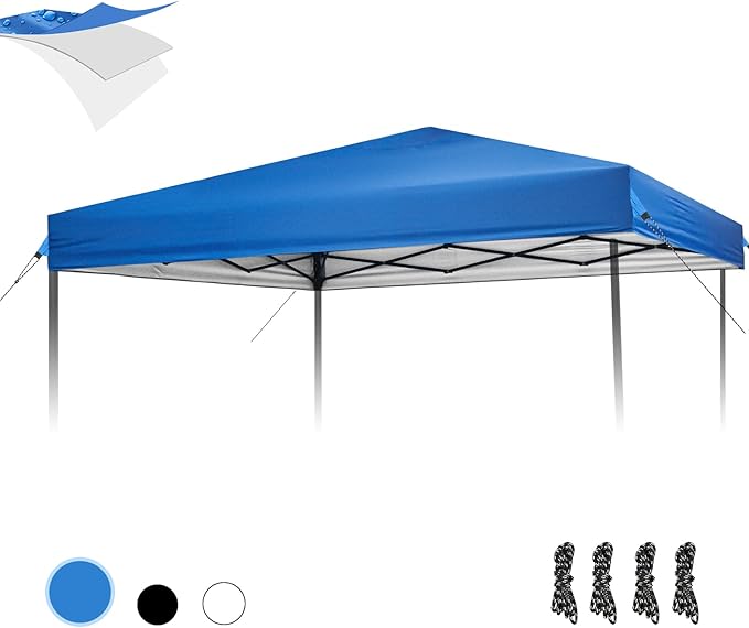 10×10 Canopy Replacement Top, Pop Up Canopy Replacement Tent Cover for Straight Leg Frame, Waterproof Canopy Top Cover for...