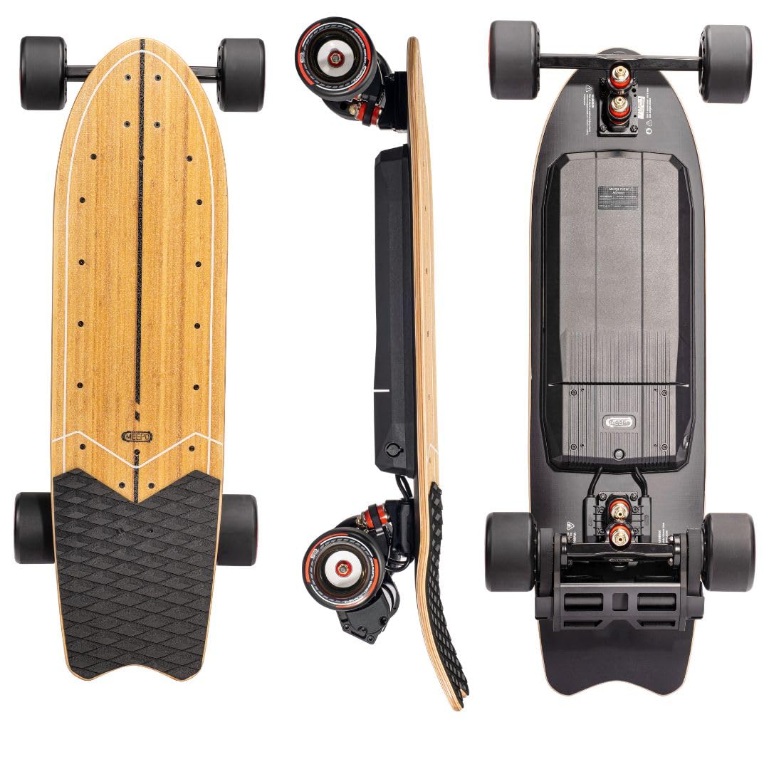 MEEPO Mini Series Electric Skateboard with Remote, Up to 26-32 MPH Top Speed, 11-24Miles Range,330 Pounds Max Load, 30-34 Inches Maple Cruiser for Adults and Teens, Mini5 MINI3 Max Edge Flow