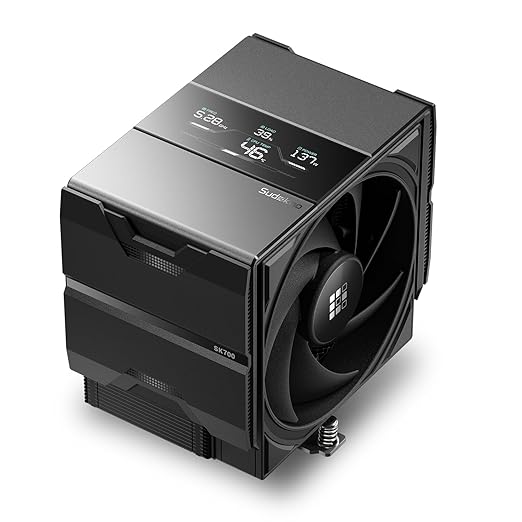 Sudokoo Sudokoo SK700V AM5 CPU Cooler, AM5 Exclusive, Digital Display, 7 Heatpipes CPU Air Cooler, Single Tower, 120mm FDB...