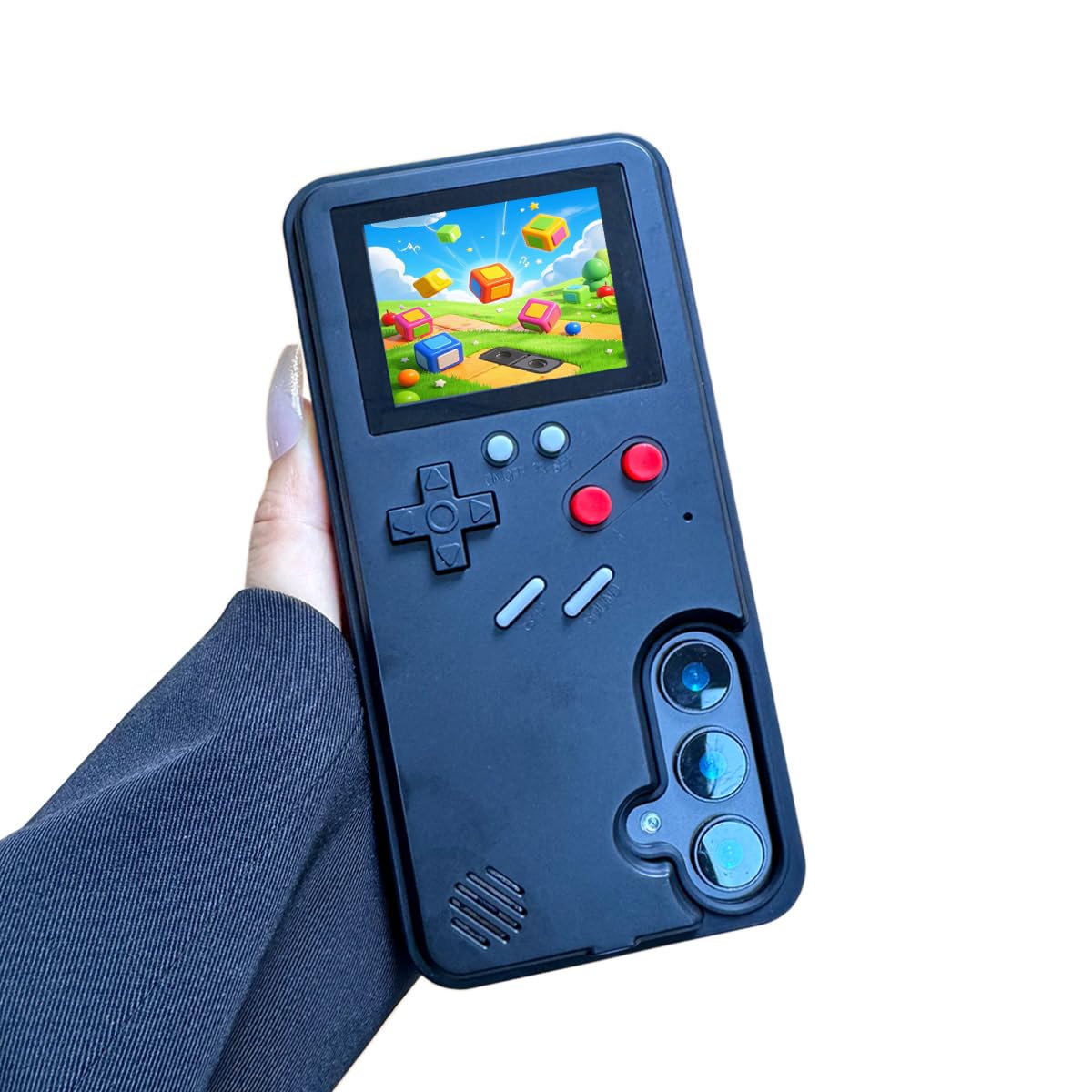 ERAKOLE Game Phone Case for Samsung Galaxy S22, Nostalgic Game Case for Samsung Retro Playable Gaming Design, Classic Creative F