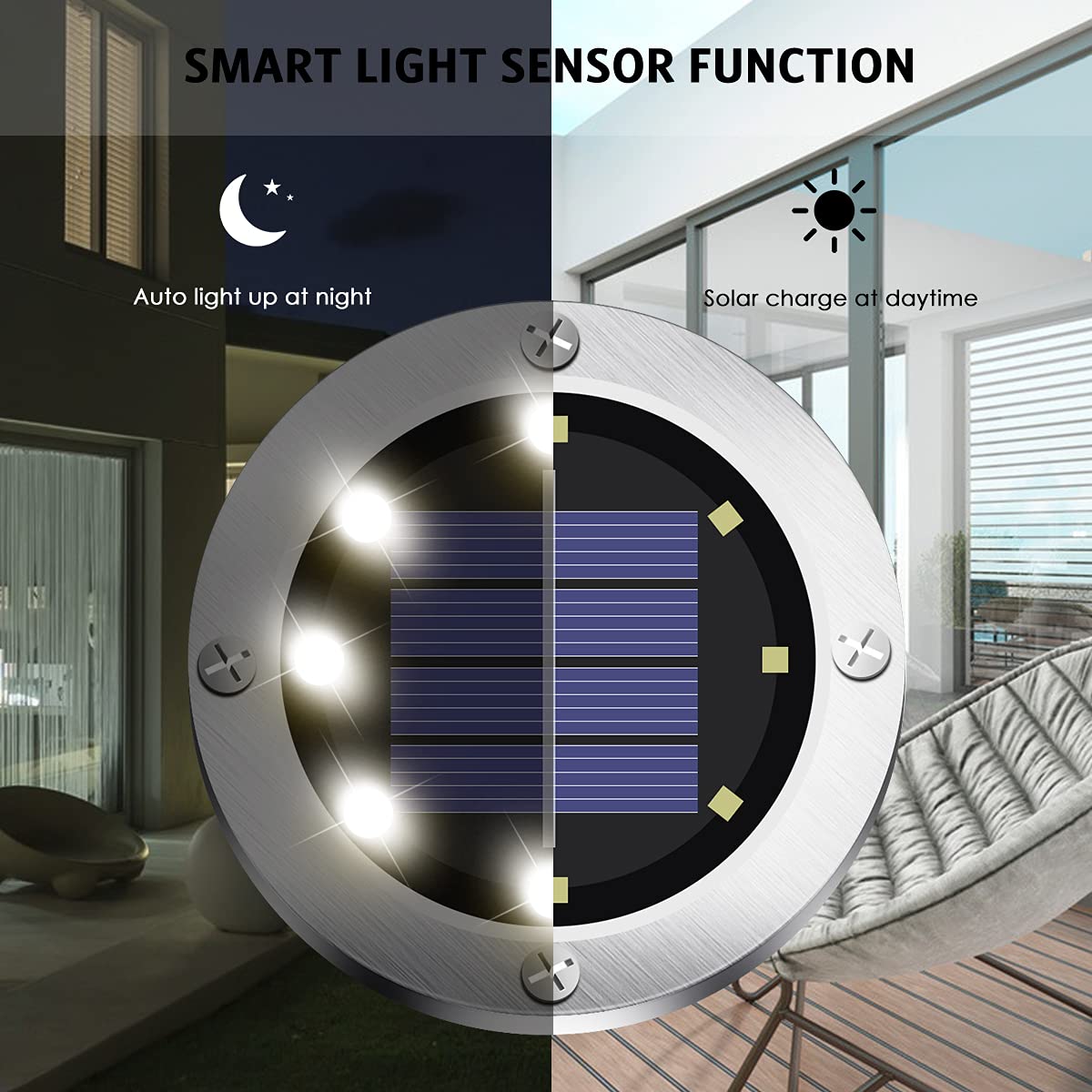 OULONGER Solar Lights Outdoor,12 Pack Solar Lights Outdoor Waterproof,Garden Ground Light Landscape Lighting for Outside Patio Pathway Yard Lawn Driveway Deck Step Walkway(White Light)