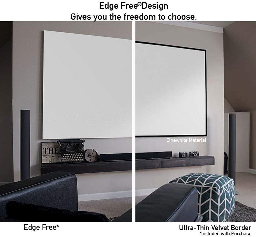 Elite Screens Aeon Series, 110-inch 16:9, 8K / 4K Ultra HD Home Theater Fixed Frame EDGE FREE Borderless Projector Screen, CineWhite UHD-B Front Projection Screen, AR110WH2