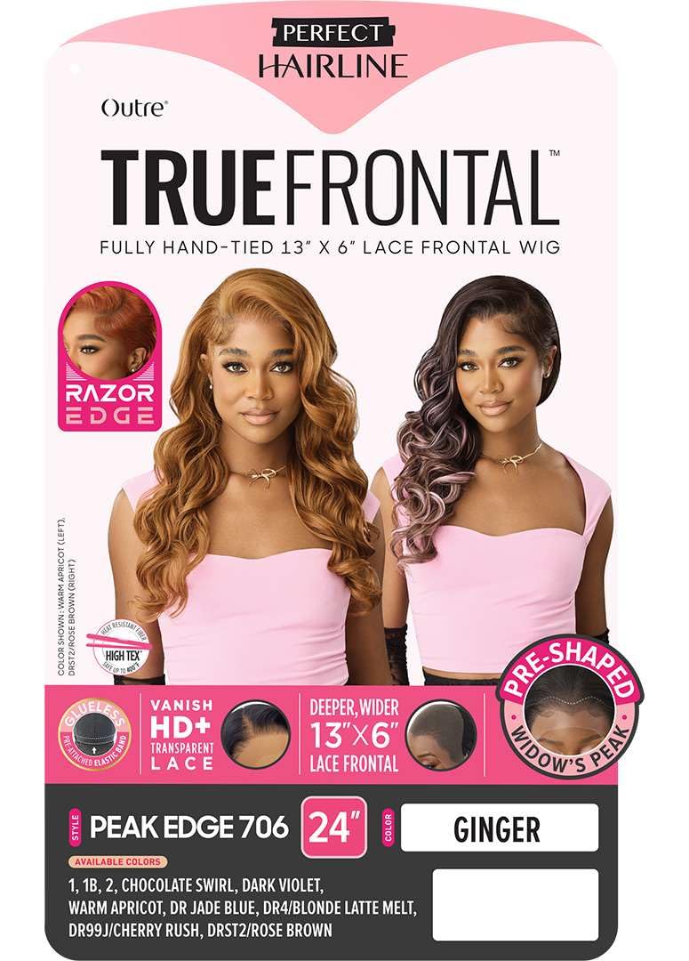 Outre Lace Front Wig -Perfect Hair Line 13X6 - True Frontal Peak Edge 706 (DR JADE BLUE)