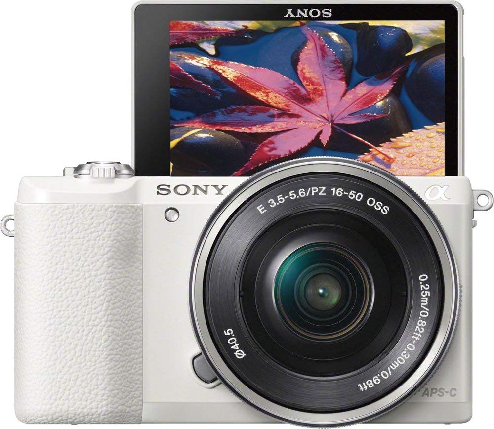Sony a5100 16-50mm Mirrorless Digital Camera with 3-Inch Flip Up LCD (White)