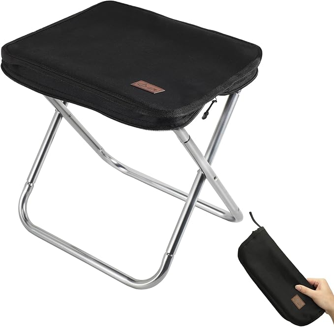 SZRUNZHU Camping Stool，Portable Foldable Stool Adult Collapsible Chairs for Fishing Outdoor Hiking 300 LBS Load