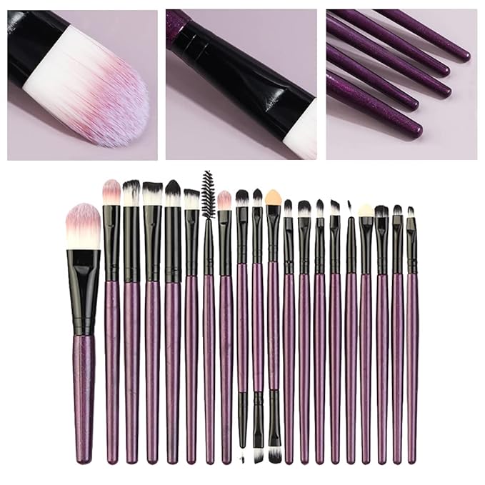 Makeup Brushes 20pcs Proffesional Cosmetics for Face Makeup Brush Set Powder Concealer Eyeshadow Eyebrow Lip Brush Beauty Tools Makeup Brushes zihei