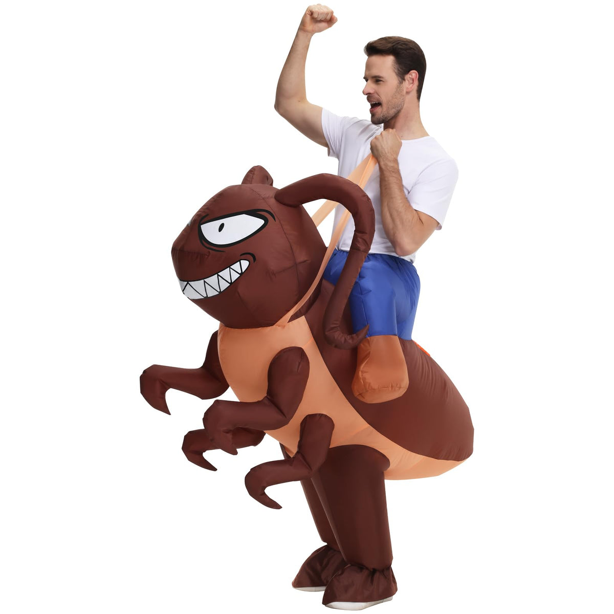 Servllcell Inflatable Cockroach Costume for Adult,Halloween Costumes Blow Up Costumes Ride On Roach Funny Animal Costume for Men Women Cosplay Party