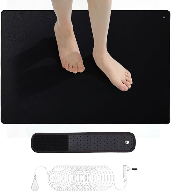 Grounding Mat,Grounding Wrist Strap,Reconnect to The Earth Improve Sleep Help with Anxiety,Grounding Mat at Home, Work, Yoga Mat