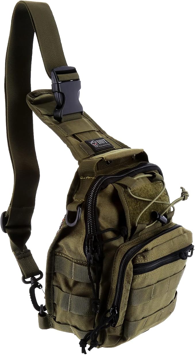 DDT Death Dealer Tactical Night Stalker Small Sling EDC Bag, Color OD Green