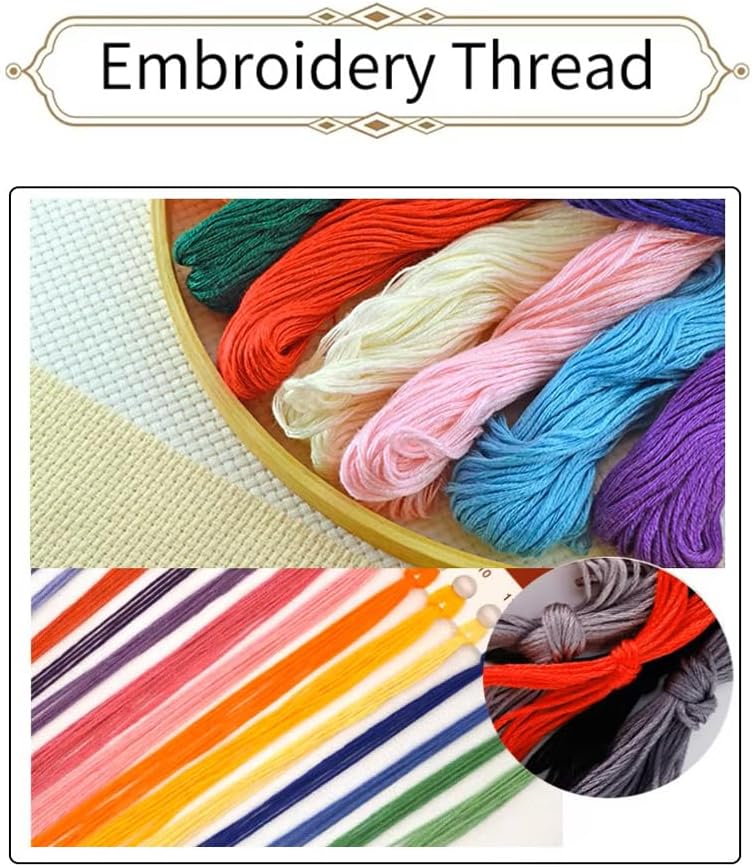 Threadhaven Cross-Stitch Kit 14CT Aida Counted Embroidery Complete Set with Fabric, Threads, Needles & Chart-Premium Beautiful Girls Design for Adults & Beginners- Butterfly Beauty 16.1''×20.8''