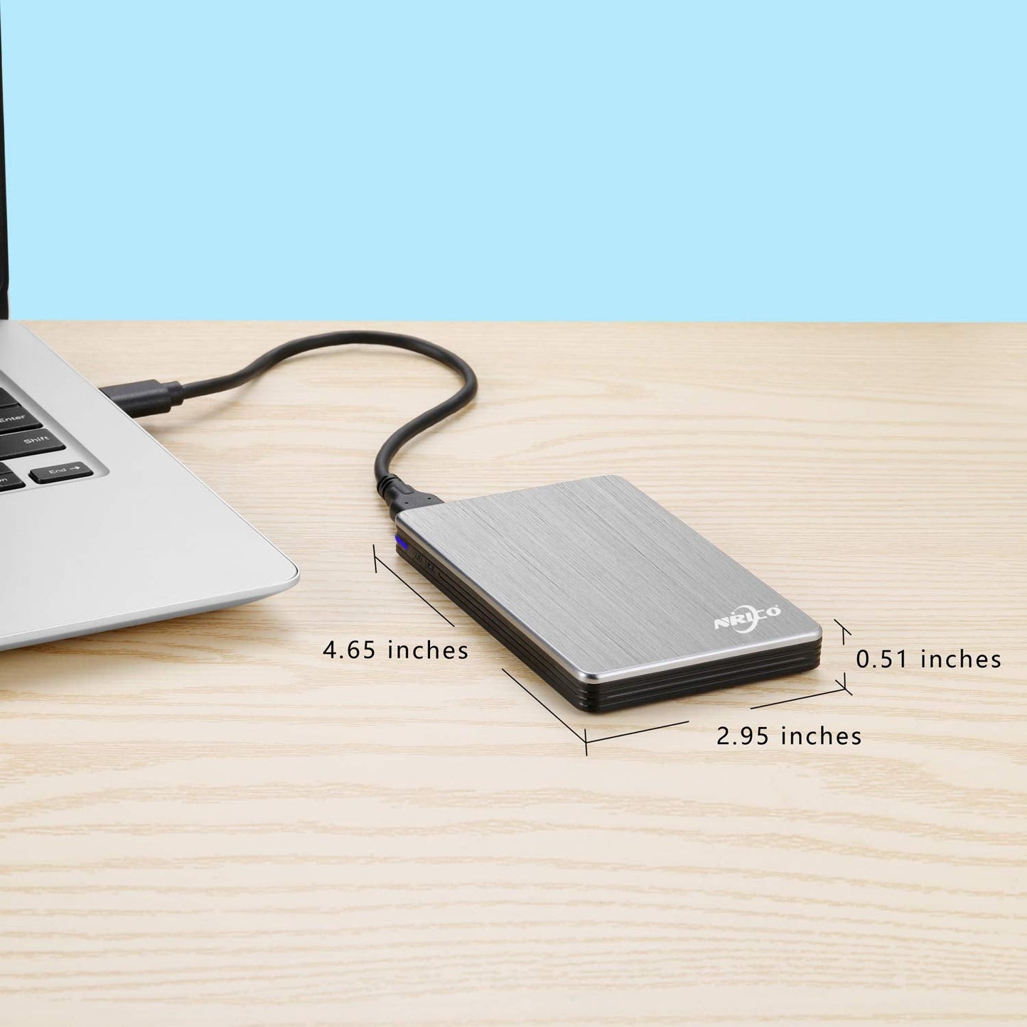 Nrico Portable External Hard Drive Usb 3.0 Hdd 2.5Inch Storage Compatible For Pc, Mac, Desktop,Ps4 (160Gb, Grey)