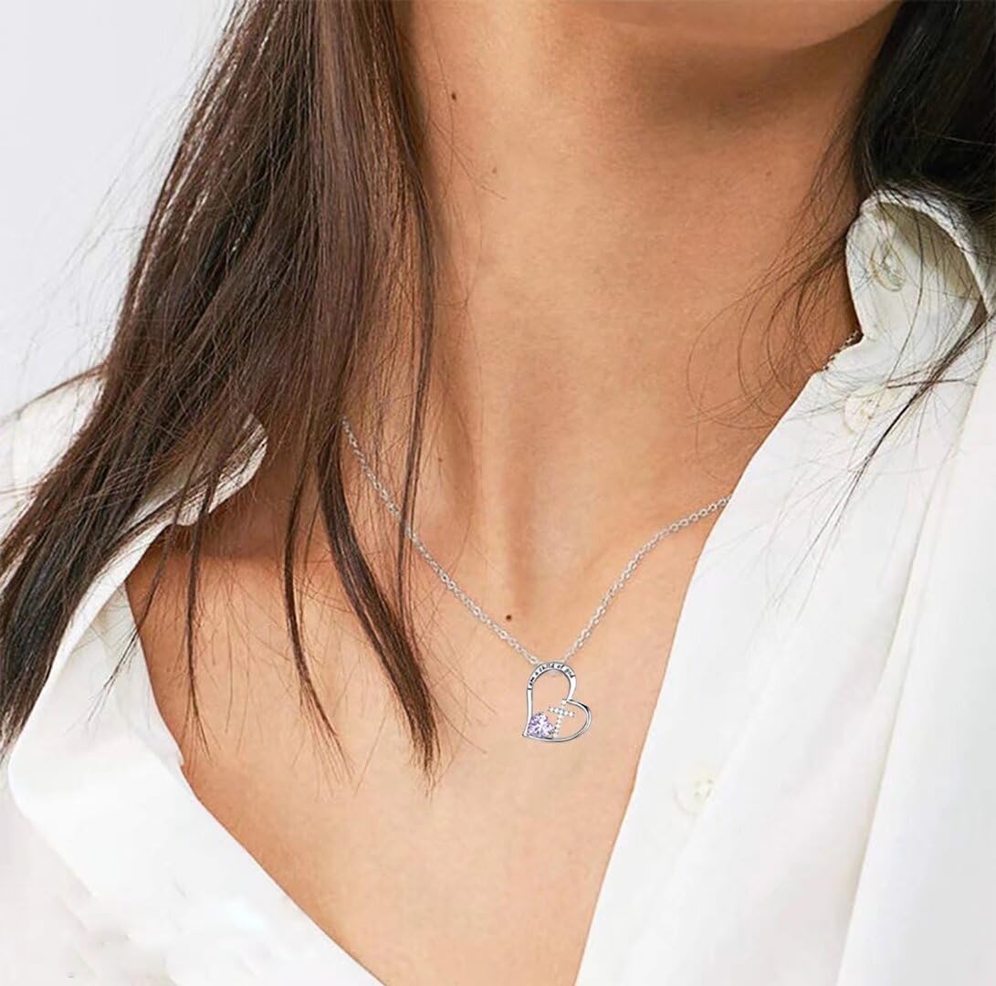 Birthstone Cross Necklace for Little Girls Baptism First Communion Gifts I Am a Child of God Easter Birthday Christmas Gifts Kid