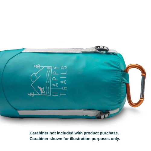 Glacial Blue Ultralight Dog Sleeping Bag with Packable Bed for Hiking, Camping and Outdoor Travel - Medium Size