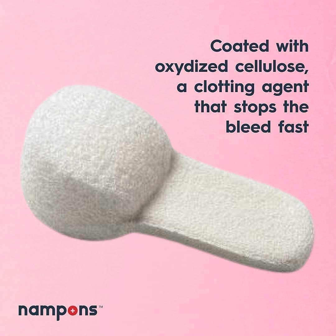Nampons Nosebleed Stoppers - 6 Nose Bleed Plugs with Clotting Agent to Stop Nosebleeds Fast. Perfect First Aid Item Trusted by Doctors and Hospitals. Safe and Effective for Teens, Adults, Seniors