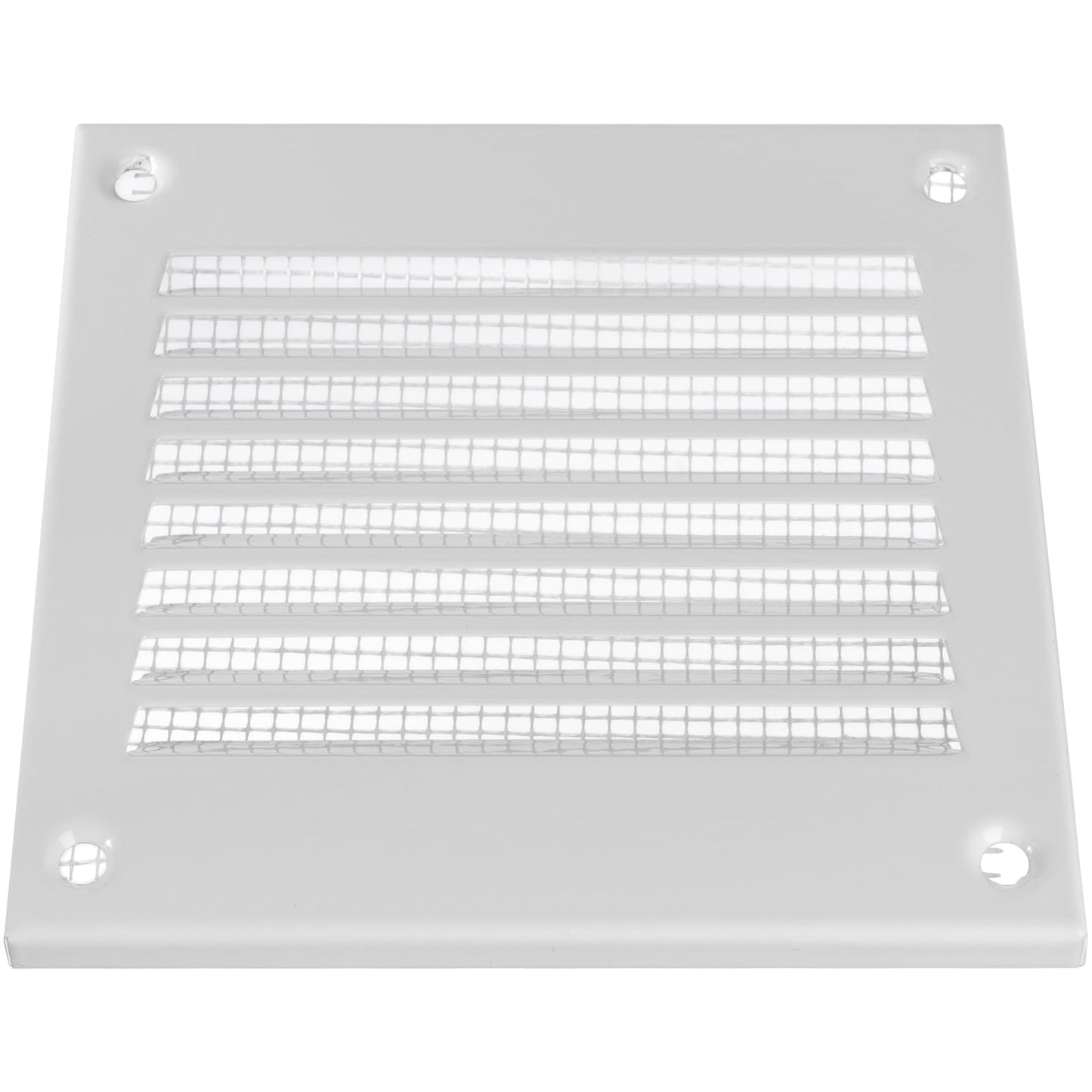Vent Systems 4'' x 4'' Inch (Overall Dimensions) - White - Air Vent Cover Metal Air Return Grill with Built in Pest Guard Screen HVAC Vent Duct Cover for Home Improvement