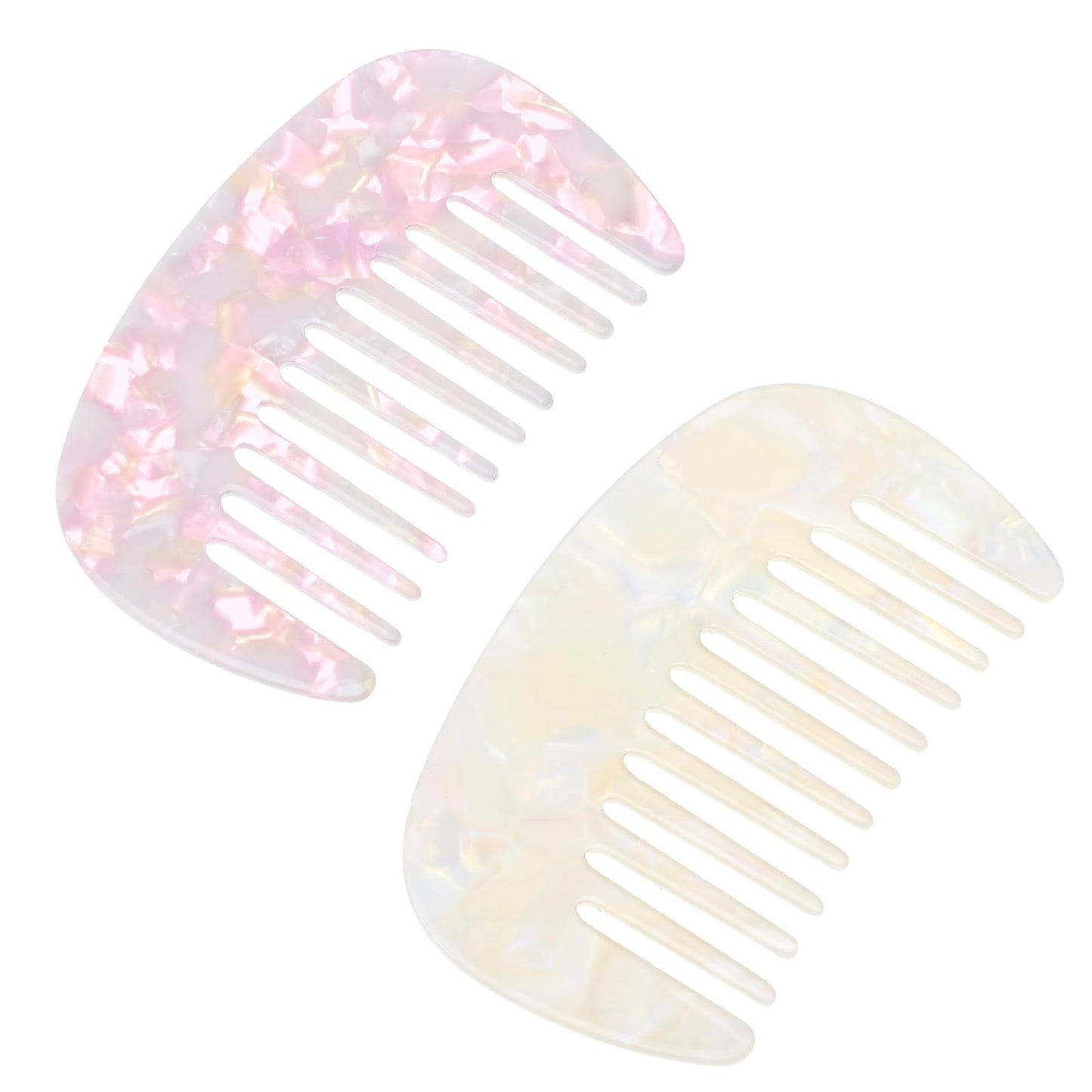 YUXIANLB 2pcs Travel Comb Mini Detangling Combs For Women Wide Tooth Combs Hairs Pocket Comb Anti-Static Small Acetate Hair Deta
