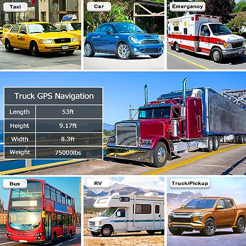OHREX N900 GPS Navigator for Car, 9 inch Truck GPS Commercial Drivers, Trucker GPS for Semi Truck 2025, Latest 2026 Map wi...