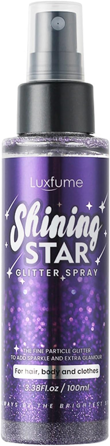 MEICOLY Liquid Body Glitter Spray,100ML(3.53OZ),Mardi Gras Outfit for Women,Mardi Gras Accessories,Glitter Hairspray,Sparkle Hair Spray,Glitter for Hair/Body/Face/Clothes,Body Shimmer for Skin