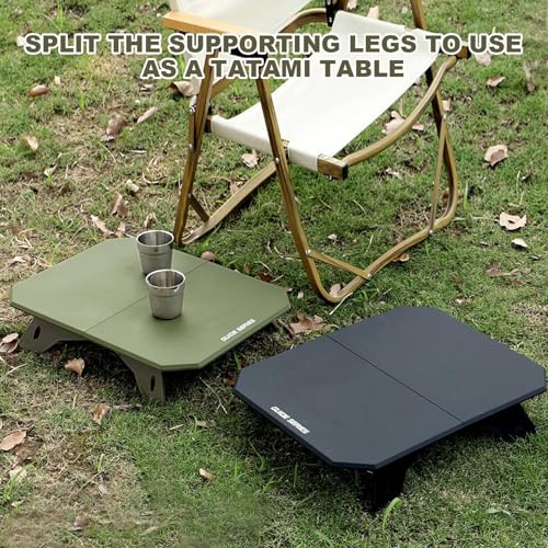 TOPCHANCES Folding Camping Table Outdoor,Ultralight Aluminum Camping Tables Multifunctional Portable Folding Table with Ca...