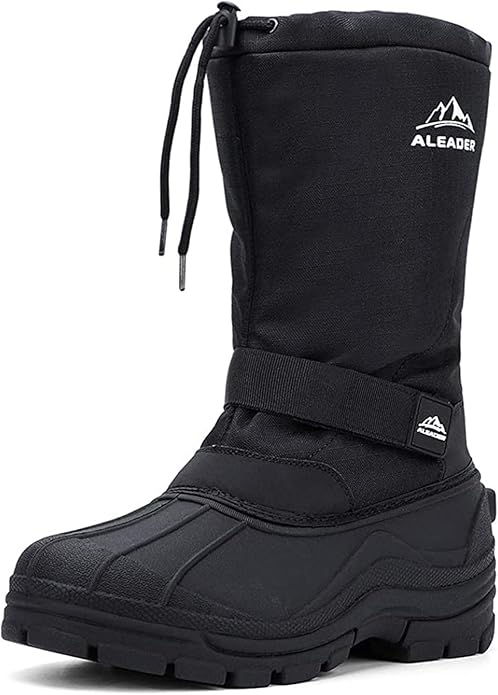 ALEADER Men's Winter Waterproof Insulated Shell Warm Inner Comfortable Outdoor Snow Boots