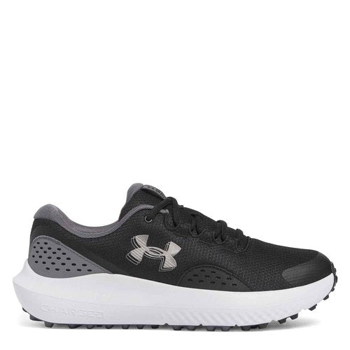 Under Armour Men's Surge Golf Cleat, (001) Black/Castlerock/Metallic Gun Metal, 12, US