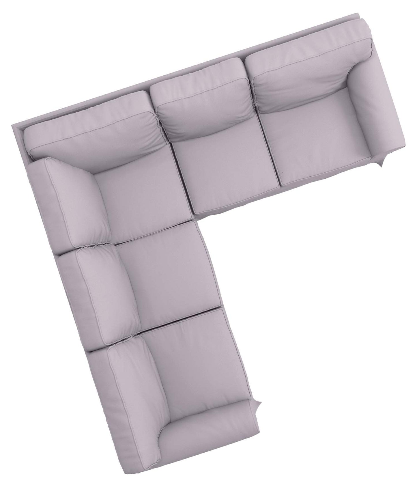 Heavy Duty Polyester Sofa Cover Only Replacement Compatible with IKEA Ektorp 3 Seat Sofa, Loveseat, Armchair, Sectional Corner, Chaise or Footstool Ektorp Slipcover (Light Gray Polyester 2+2)