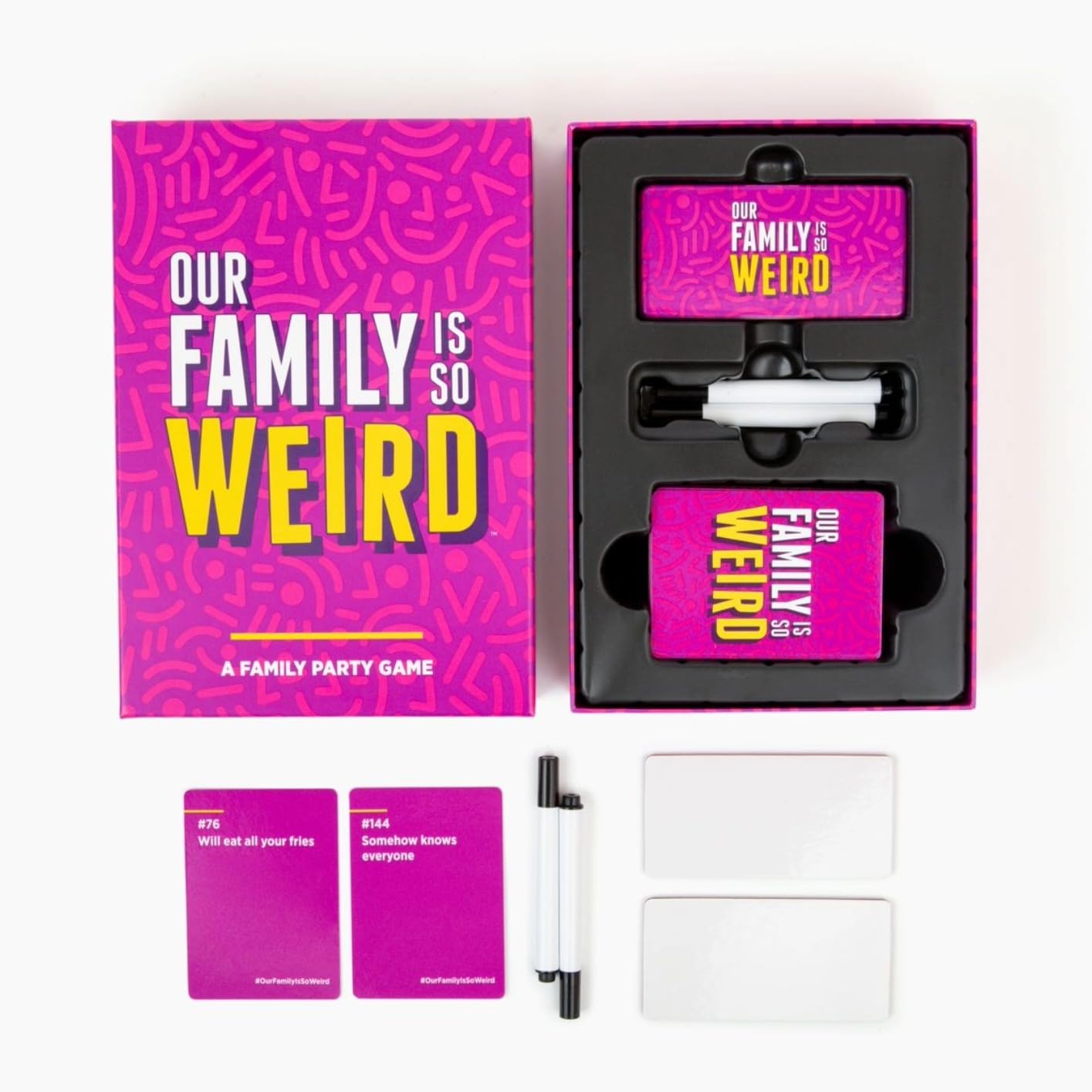 DSS Games Our Family is So Weird - A Fun Family Party Card Game to Decide Who’s Most Likely to Idea for Kids, Adults & Groups | Great for Conversation Starters, Family Game Night