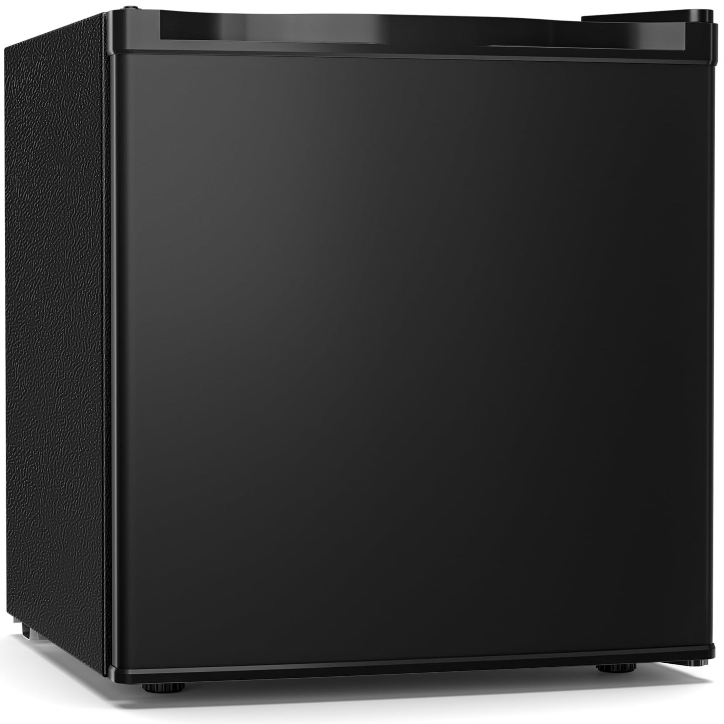 Antarctic Star 1.7 Cu.Ft Compact Refrigerator with Freezer,Adjustable Thermostat,Removable Glass Shelf,Single Reversible Door Mini Fridge for Bedroom,Office,Dorm,Black