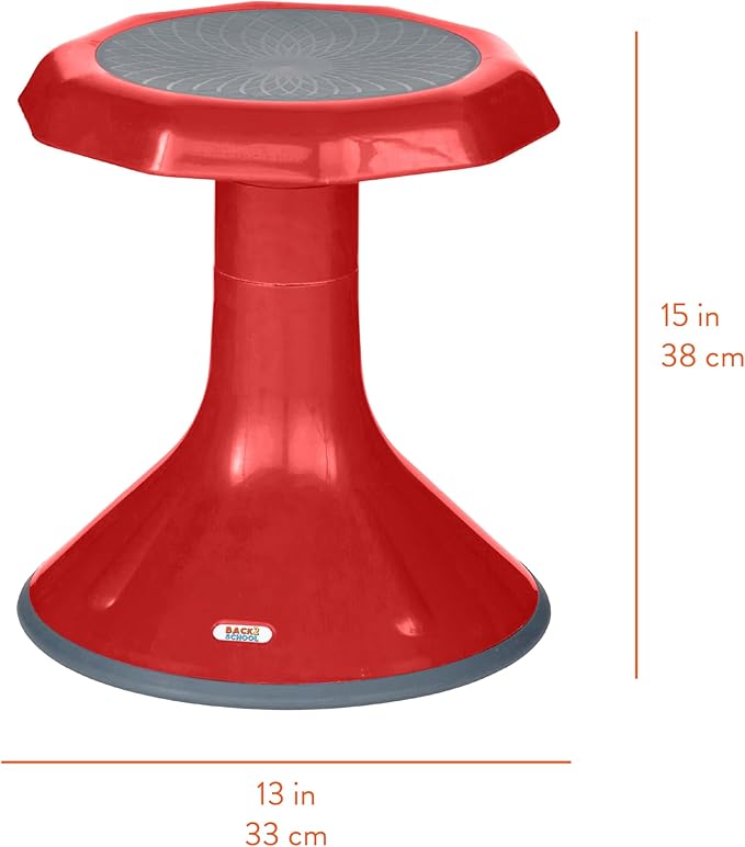 Back2School Express Wobble Stool, 15", Flexible Seating, Red