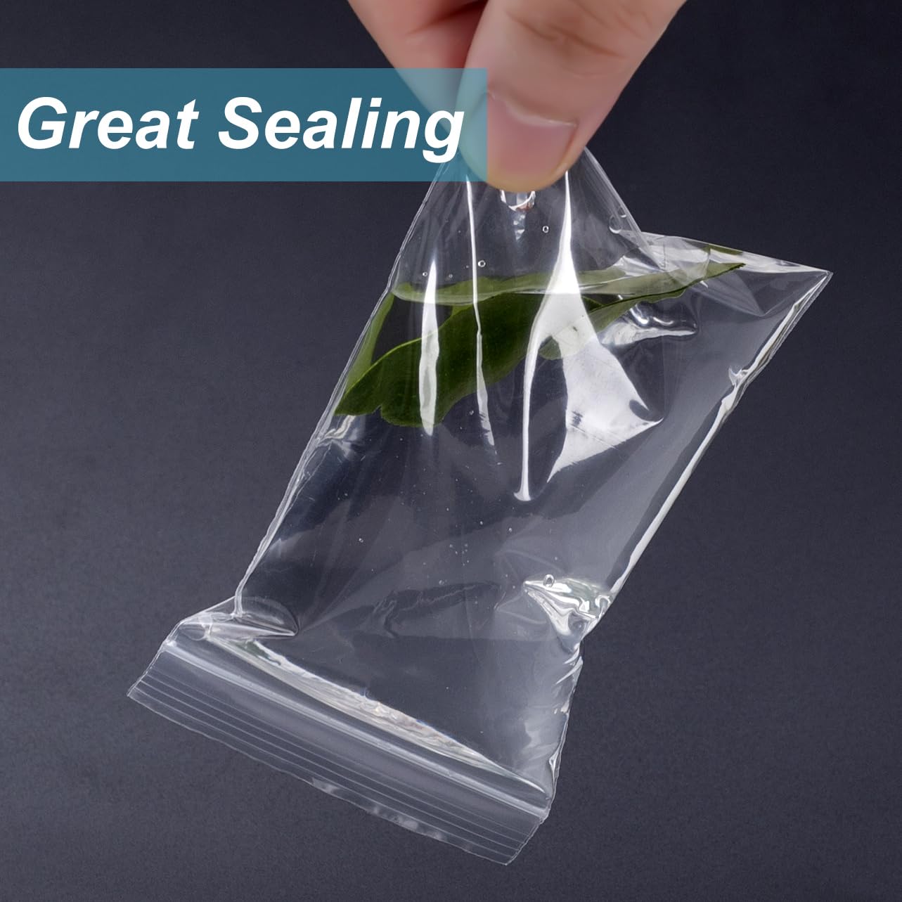 300 PCS Small Plastic Bags, 2.2 x 3 Inch Small Bags, Transparent Jewelry Bag Reclosable, Clear Mini Baggies, Resealable Poly Bag for Pill, Beads, Screws, Packaging
