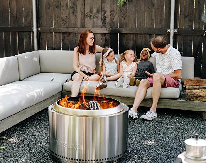 Solo Stove Yukon 2.0, 27 Inch Smokeless Fire Pit with Removable Ash Pan - Wood Burning Portable Stainless Steel Outdoor Fi...