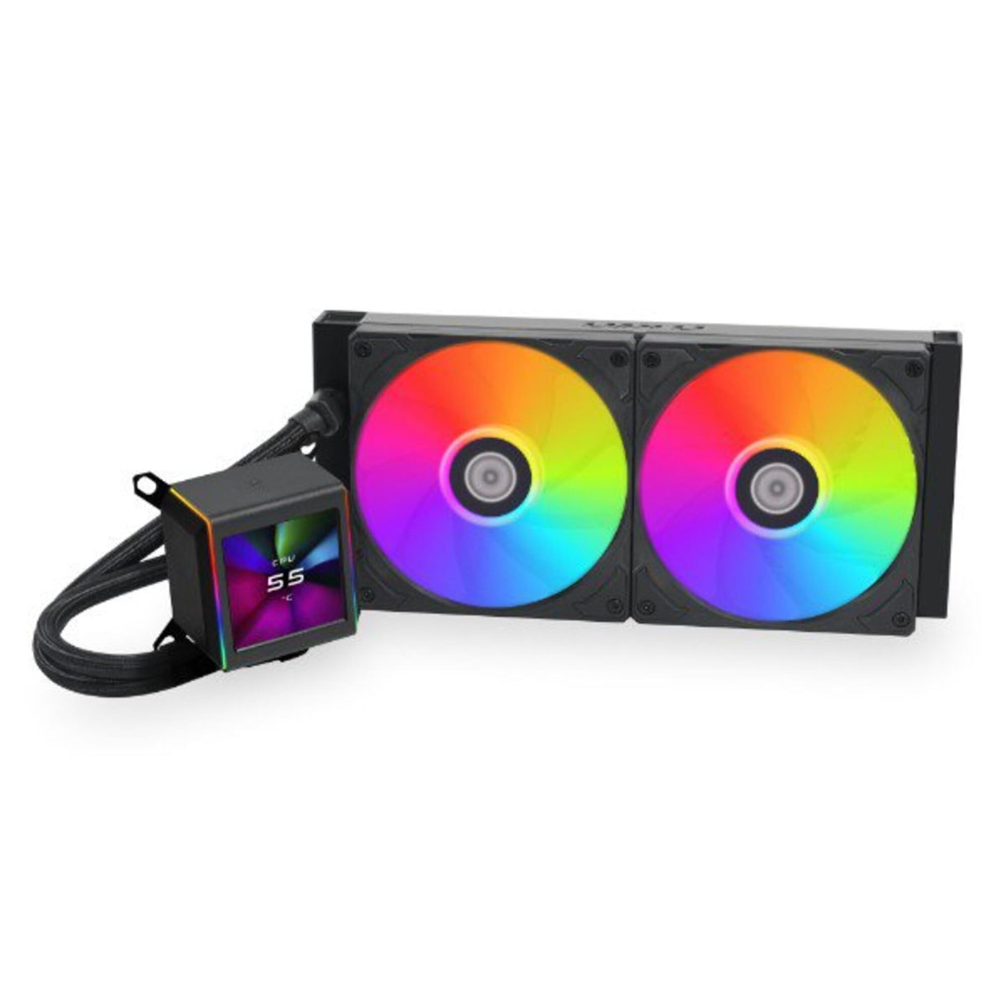 Lian-Li Galahad Ii Lcd Cpu Liquid Cooler - Black, 280Mm, Argb Fan