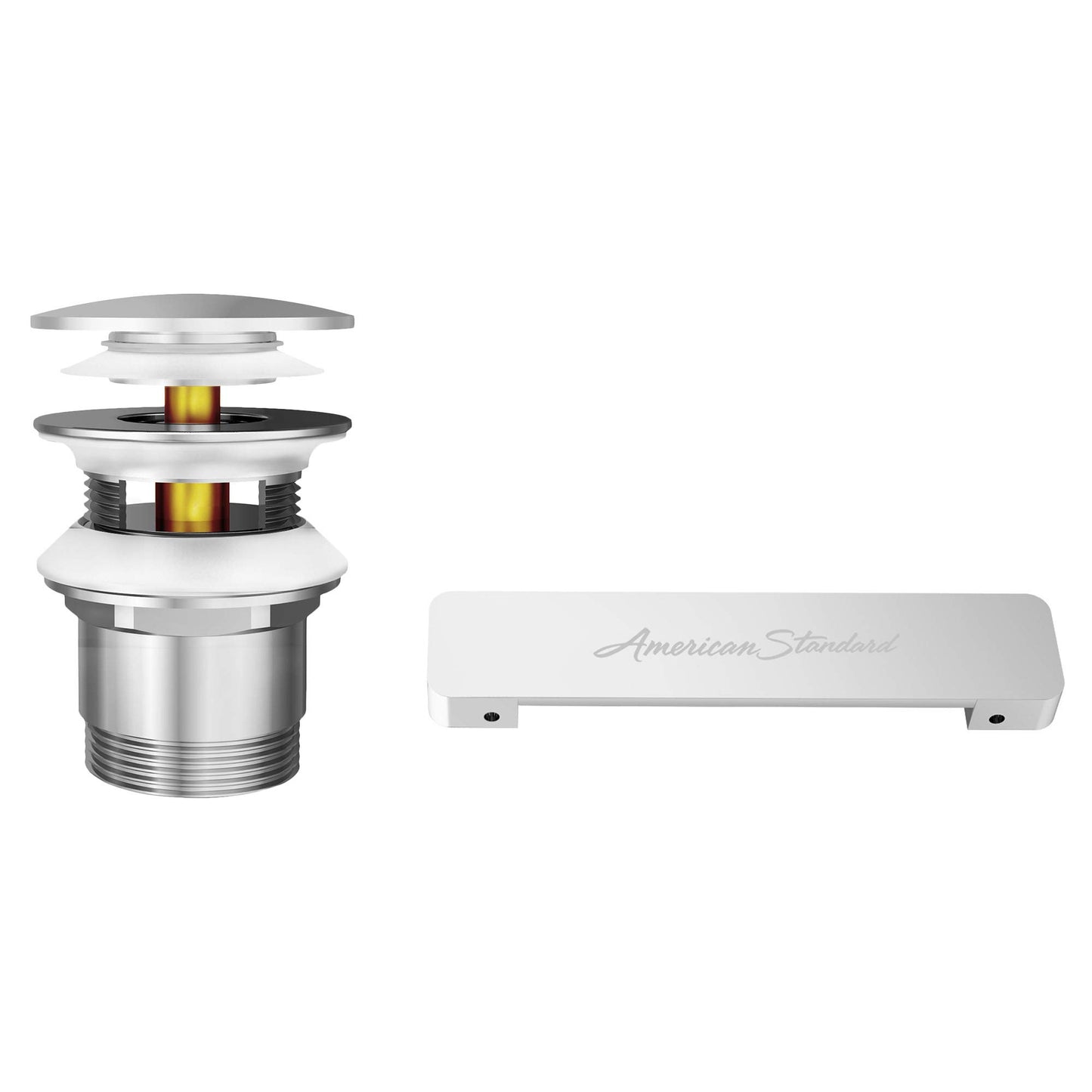 American Standard 1680100.002 Freestanding Bathtub Overflow Cover and Drain Kit, Polished Chrome