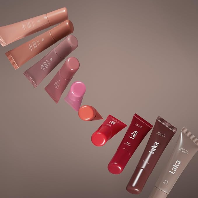 Laka Fruity Lip Glotioner, 10ml/0.33 fl.oz, Lip Gloss with High Shine Vivid Colors, Jelly tip for Hygienic & Easy Application, K-Beauty (#705 Toasty)