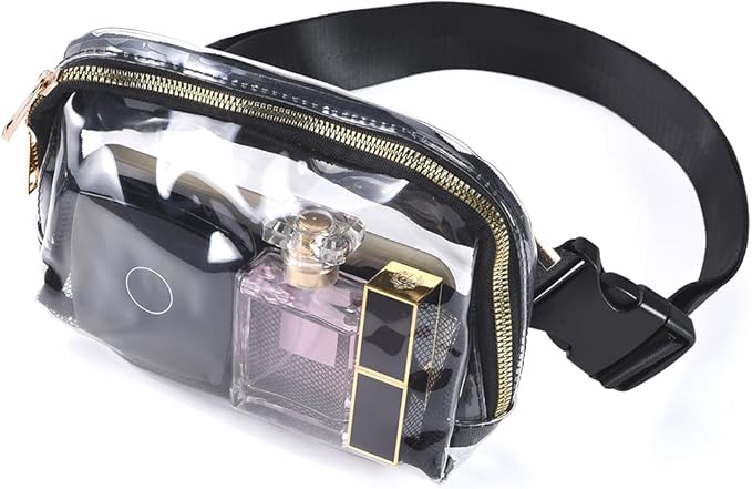Clear Bag for Stadium Events, Clear Fanny Pack for Women, Stadium Crossbody Purse with Adjustable Strap, TPU Waist Pack fo...
