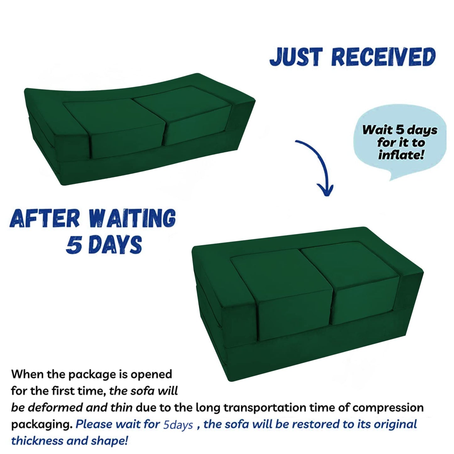 MeMoreCool Modular Kids Play Couch Sofa – Green Convertible Toddler Couch, Fold-Out Plush Foam Chair for Children’s Playroom