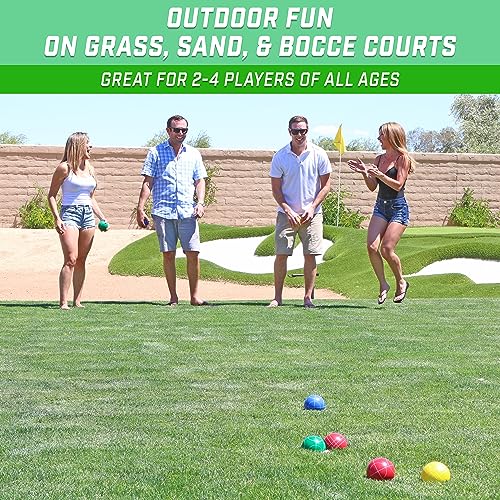 GoSports 90 mm Bocce Ball Sets - Outdoor Lawn Game - Composite or Resin