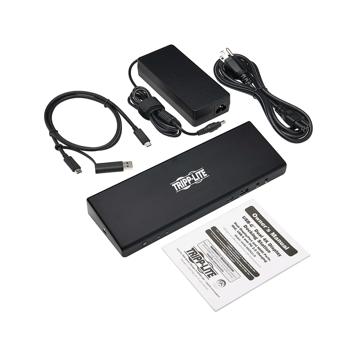 Tripp Lite Usb-C Docking Station, 14 Port Usb C Dock For Dual Display, 5K 60 Hz Displayport Dp, 4K 60 Hz Hdmi, Usb 3.2 Gen 1, Us